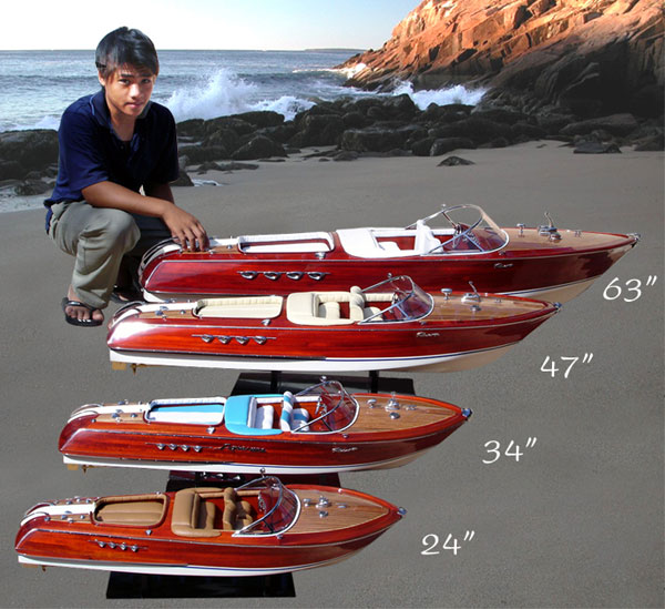 Classic Wooden Speed Boat Models