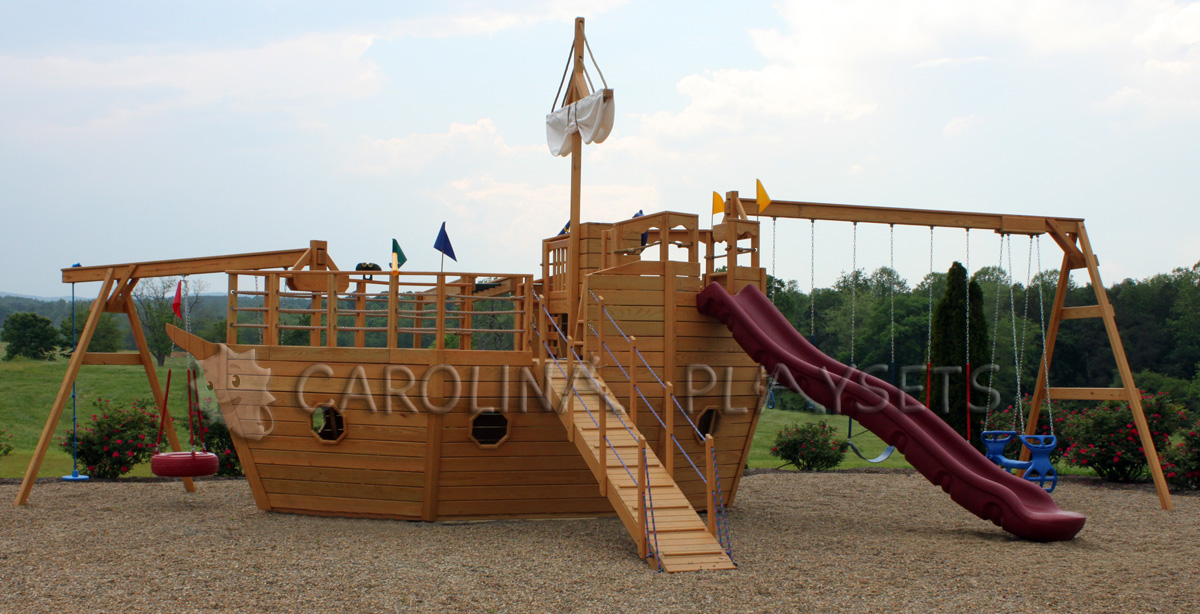 Wooden Pirate Ship Playhouse