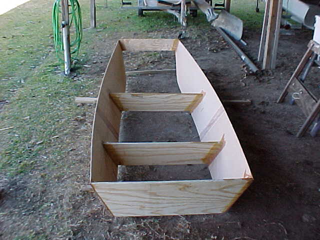 Homemade Wooden Jon Boat
