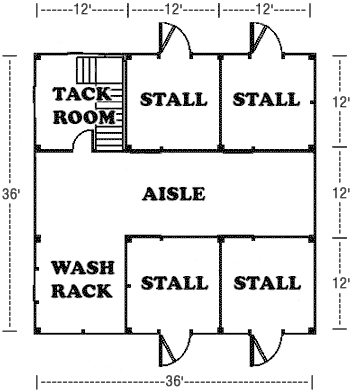 Small Horse Barn Floor Plans
