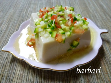 豆腐料理・ゴマ豆腐のドレッ