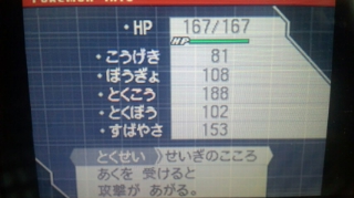ケルディオ・LV50ステータス