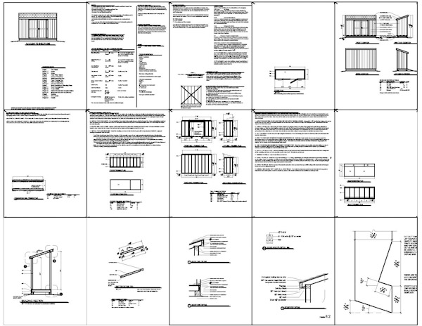 Attached Lean to Shed Plans