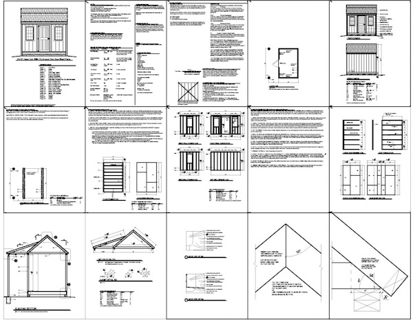 8X12 Storage Shed with Porch Plans