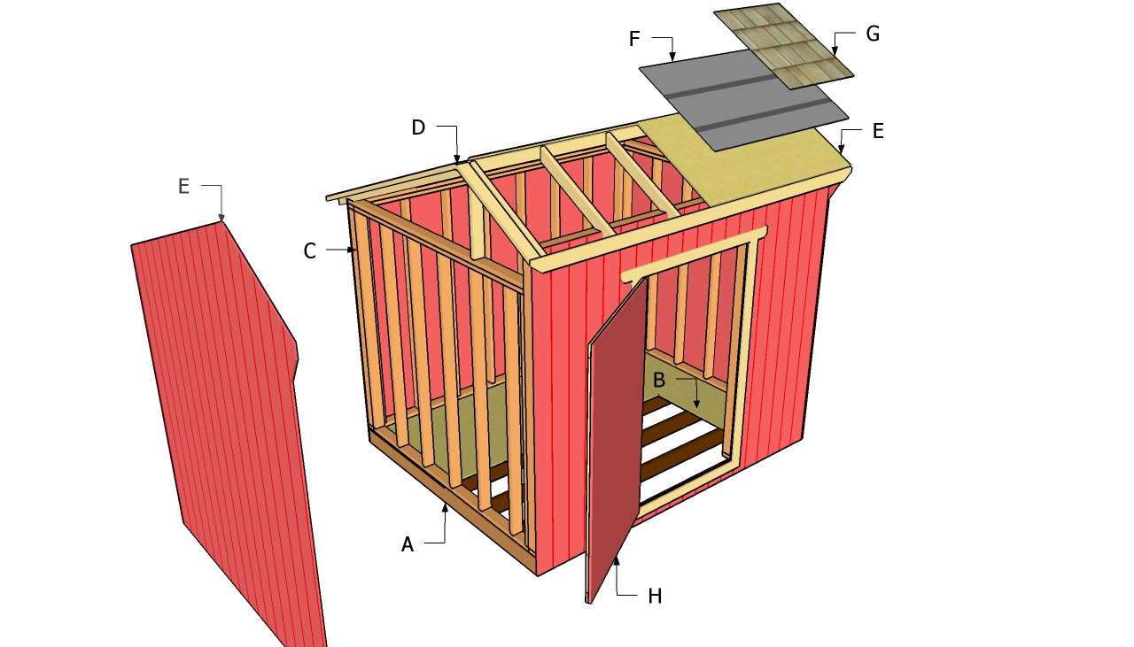 Saltbox Wood Shed Plans