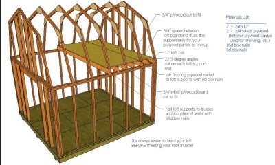 Shed Plans Gambrel Roof How to Build DIY Blueprints pdf Download 12x16 ...