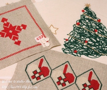 クリスマス刺繍