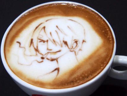 ONE PIECE サンジのデザインカプチーノ