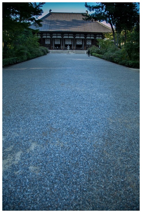 唐招提寺金堂夕景