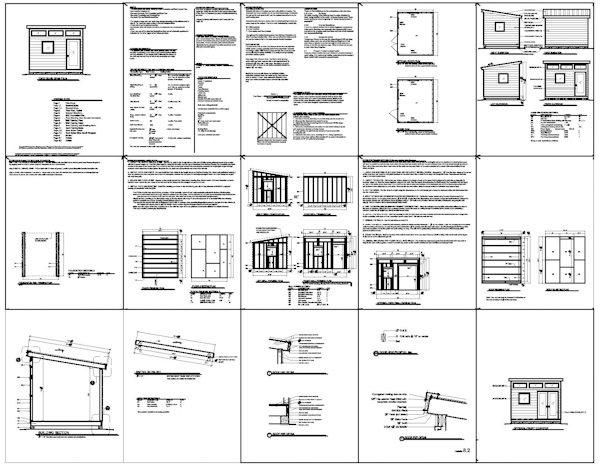 10x14 Shed Plans Free How to Build DIY Blueprints pdf Download 12x16 ...