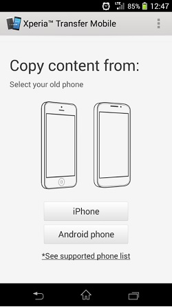 Xperia Transfer Mobile1
