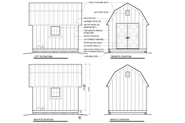 Free Gambrel Shed Plans With Loft - How to learn DIY building Shed ...