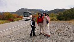 ご近所のm田ファミリーと会う(標高1800m)-121014