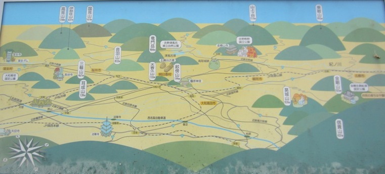 生駒コース案内板