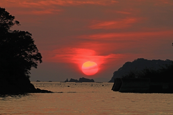 小浜落日