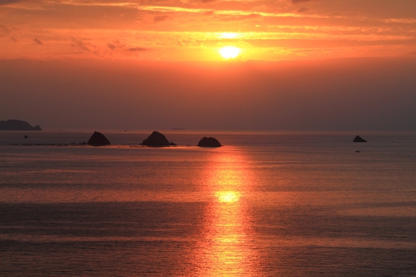 三つ畑田島夕景