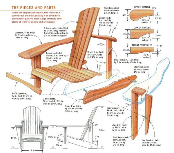 Folding Adirondack Chair Plans