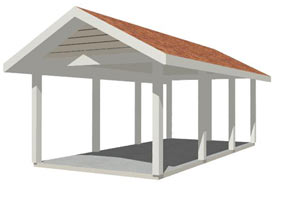 Gable-Roof Carport Plans
