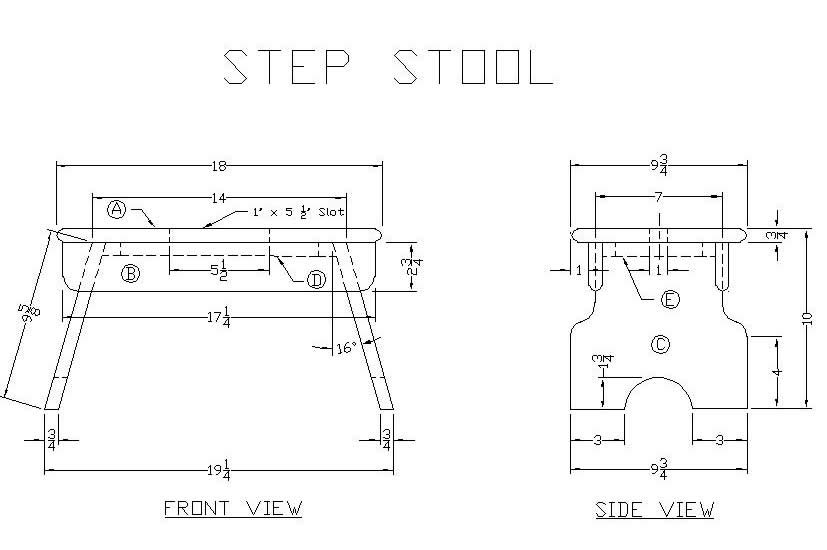 Wood Step Stool Building Plans