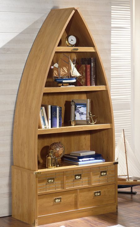 Boat Canoe Bookcase Plans [How To &amp; DIY Building Plans]