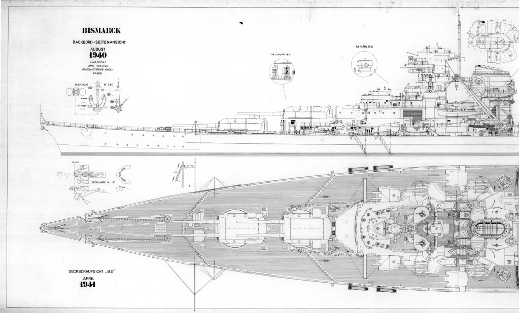 Bismarck 1939 чертеж