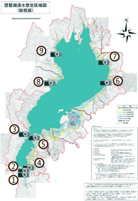 琵琶湖浸水想定区域図
