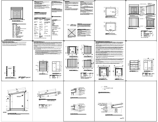 8x10 lean to shed plans how to build diy by