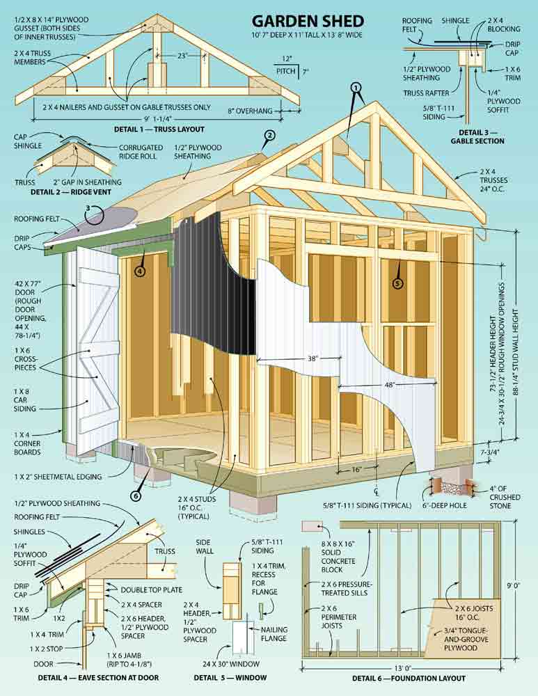 free shed plans with material list details ~ sanglam
