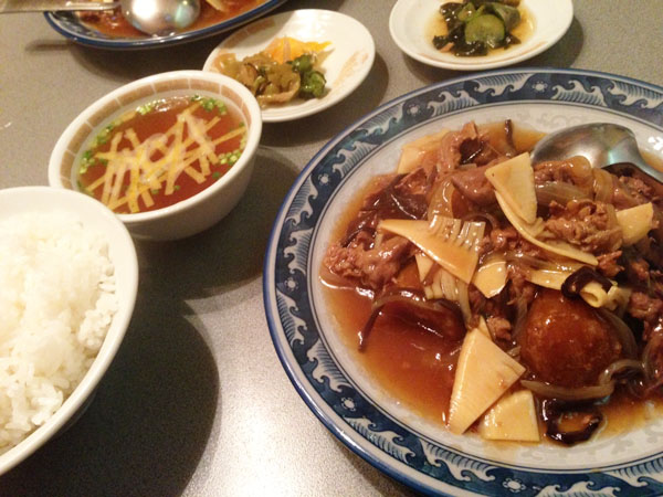 西荻桂花飯店の「中国風肉じゃが?定食」