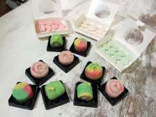 茶遊サロンロゴ市原さん菓子木型で豆花さん和三盆体験