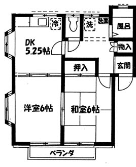 三ツ沢ヒルズ202 間取り