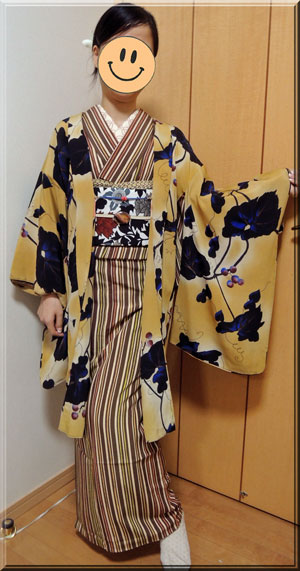 珍しく羽織が主役コーデ♪秋っぽい(笑)