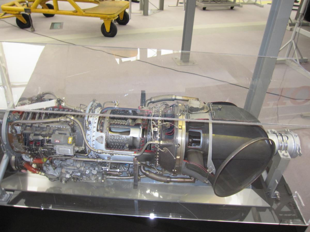 エンジンカットモデルも展示されていました。　所沢航空発祥記念館の展示品