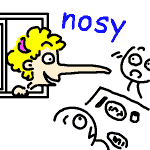 英単語イラスト nosy