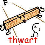 英単語イラスト thwart