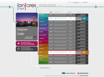 fanfares by Cathay Pacific DUBAI