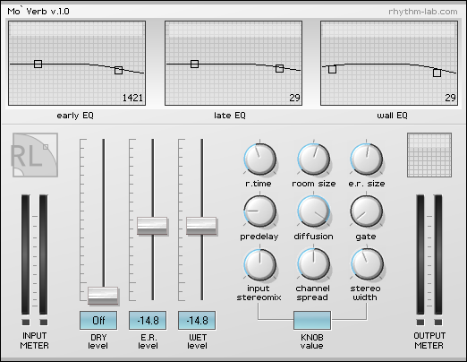 【Mo' Verb Algorithmic Reverb】プリセットも沢山の高性能リバーブ