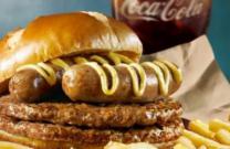 テューリンゲン風ソーセージダブルマック 中国の肉肉しいハンバーガー