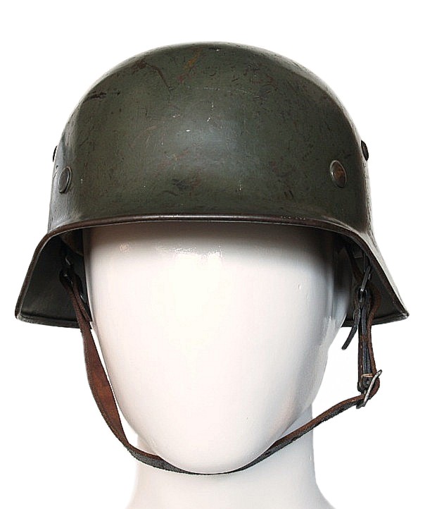 実物】WWⅡ／WW2 ドイツ軍 M35/40/42ヘルメット用ライナー＆革顎紐-