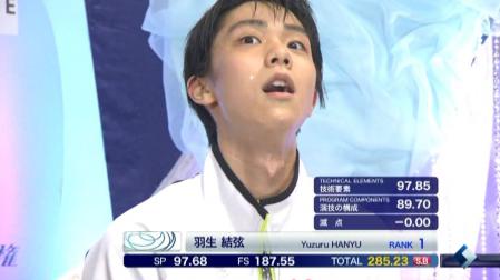 羽生結弦 全日本フィギュア FS ノートルダムドパリ 171-2