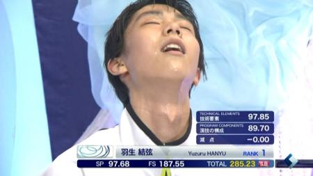 羽生結弦 全日本フィギュア FS ノートルダムドパリ 173
