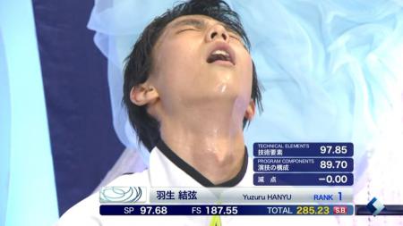 羽生結弦 全日本フィギュア FS ノートルダムドパリ 174