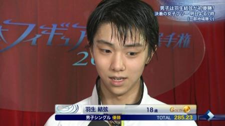 羽生結弦 全日本フィギュア FS ノートルダムドパリ 195 正直言って