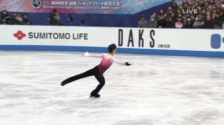 羽生結弦 2012 NHK杯 FS ノートルダムドパリ 98 3F