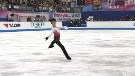羽生結弦 2012 NHK杯 FS ノートルダムドパリ 97 4S so