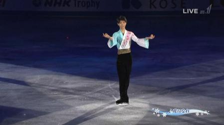 羽生結弦 NHK杯 2012 EX 花になれ 3 あなたは今笑えてますか