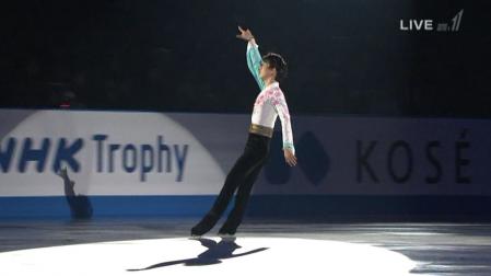 羽生結弦 NHK杯 2012 EX 花になれ 14 あきらめない