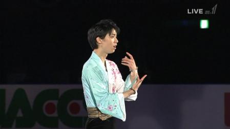 羽生結弦 NHK杯 2012 EX 花になれ 49 風に立つ一輪