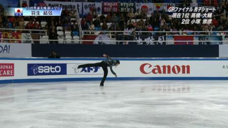 羽生結弦 GPファイナル 2012 SP パリの散歩道 18 3Lz+