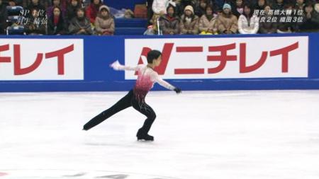 羽生結弦 全日本フィギュア FS ノートルダムドパリ 88 3Lo